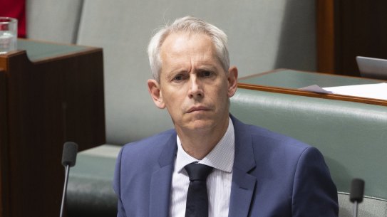 Minister for Immigration, Citizenship and Multicultural Affairs Andrew Giles during Question Time on Thursday.