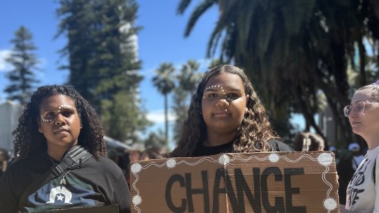 More than a thousand people attended the Invasion Day rally in Perth’s CBD.