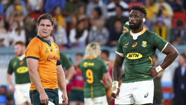 Michael Hooper and Siya Kolisi.