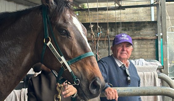 Breeder and part-owner Reg Young with Headwall.