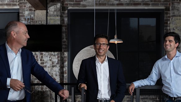 Afterpay co-founders David Hancock, Anthony Eisen and Nick Molnar.
