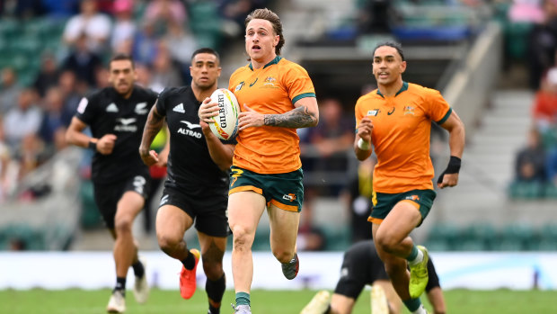 Sevens flyer Corey Toole has lit up the preseason trials for the Brumbies. 