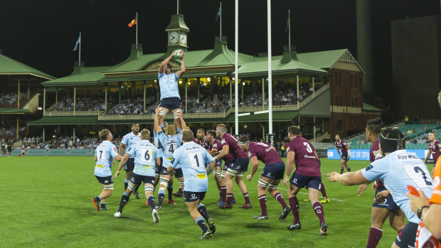 Iconic venue: The Waratahs win a lineout with the SCG's heritage stands providing a boutique backdrop.