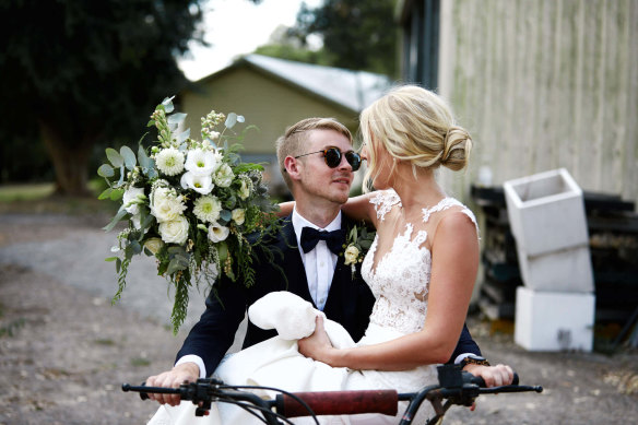 Mitchell Atkins at his wedding to his childhood sweetheart. 