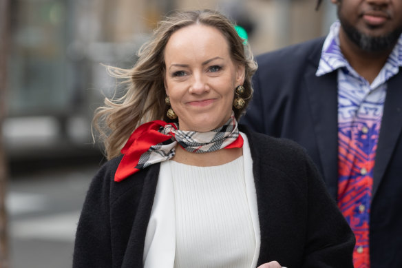 Liberal MP Renee Heath arrives at the Federal Court lat month.