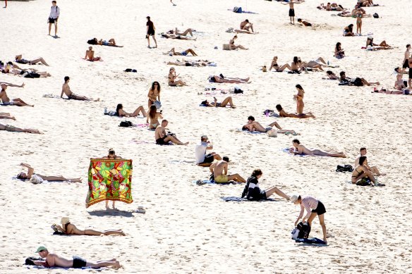 Sun lovers on Coogee Beach.