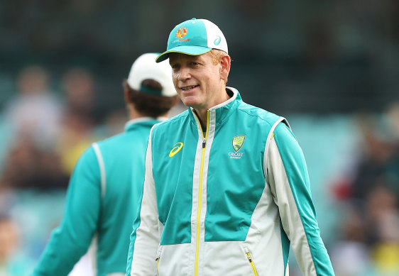 Australian coach Andrew McDonald at the SCG on Saturday.