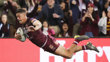 Dane Gagai of the Maroons.