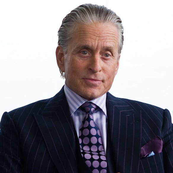 Michael Douglas como Gordon Gecko em Wall Street: O dinheiro nunca dorme. The Mooch teve uma breve participação especial no filme de 2010. 
