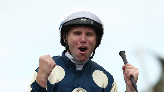 Tommy Berry after winning on Gringotts.