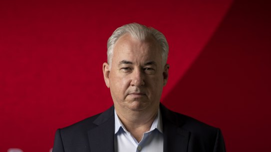 Australia Post CEO Paul Graham at the Melbourne office on Bourke Street.
