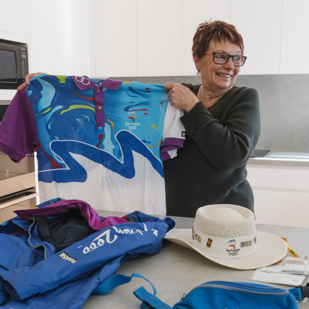 Dianne Roberts has kept most of her memorabilia from the 2000 Olympics, where she volunteered at the Olympic village.