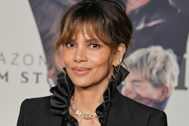 Halle Berry attends the world premiere of Amazon MGM Studios’ “Crime 101” at The United Theater on Broadway on February 10, 2026 in Los Angeles, California.