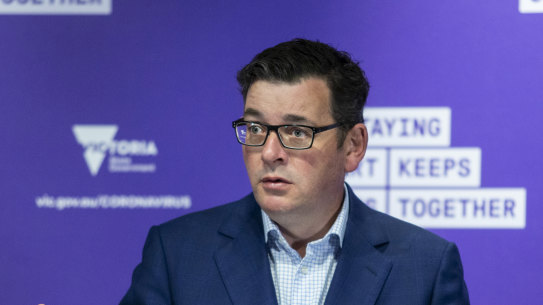 Premier Daniel Andrews struck a cautious tone on Saturday.