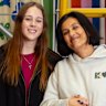 Eva, left, in ReLove’s Sydney 
warehouse, with co–founder Renuka Fernando.