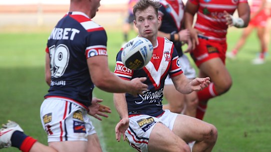 NRL Roosters player Sam Walker playing a Reserve Grade game at Wentworth Park.
