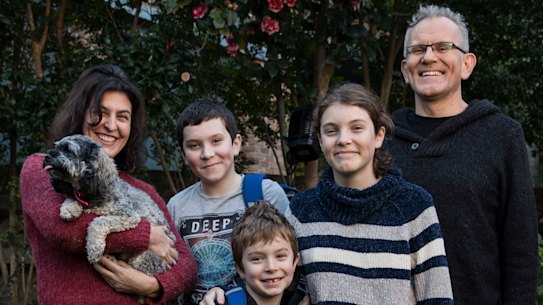 Steve and Michelle McKenna's sons Travis (12) and Kurt (6) have secured spots at Lindfield Learning Village.