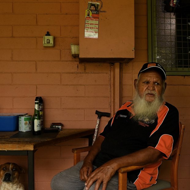 Vietnam veteran, Geoff Shaw, 77,  at his home in the Mount Nancy town camp in Alice Springs.