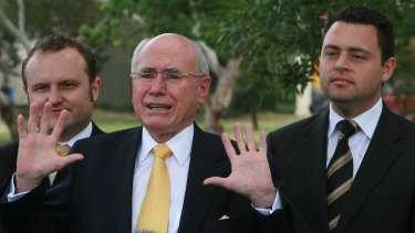 Emanuele Cicchiello (right) pictured campaigning with John Howard in 2007.