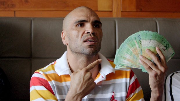 Show me the money: Anthony Mundine in 2007.