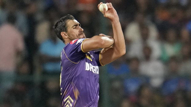 Mitchell Starc has gone wicketless for the Kolkata Knight Riders.