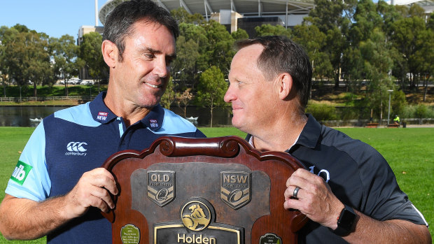 Queensland coach Kevin Walters (right) believes he'll still get a chance to go head-to-head with NSW counterpart Brad Fittler this year. 