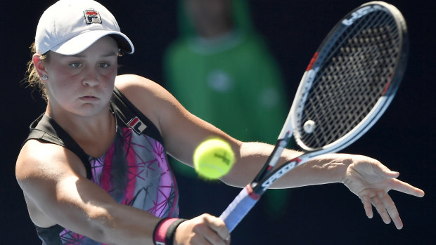 Backing down: Ash Barty wasn't able to reproduce her efforts in Nottingham.