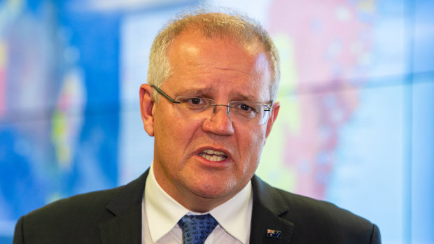 Policy on the run: Prime Minister Scott Morrison.
