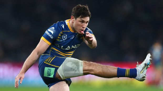 Mitchell Moses in action against the Warriors.