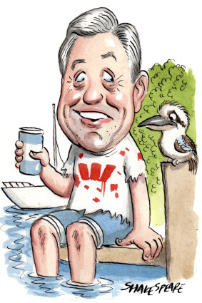 Brian Hartzer and family have purchased a new house on Pittwater. Illustration: John Shakespeare