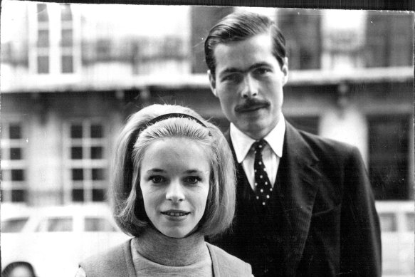 Happier days: Lord Lucan escorts Lady Lucan through exclusive Belgravia shortly after their marriage.