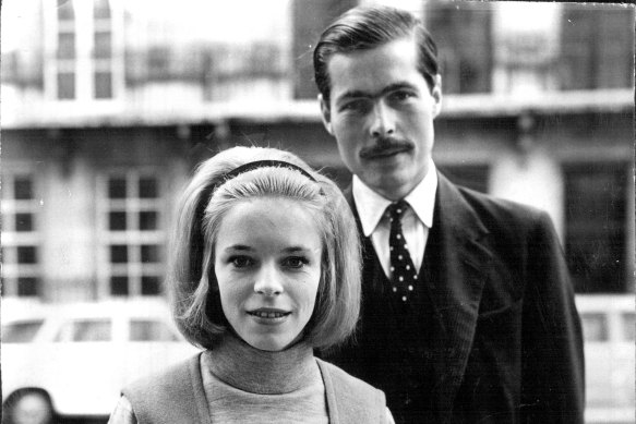 Happier days: Lord Lucan escorts Lady Lucan through exclusive Belgravia shortly after their marriage.