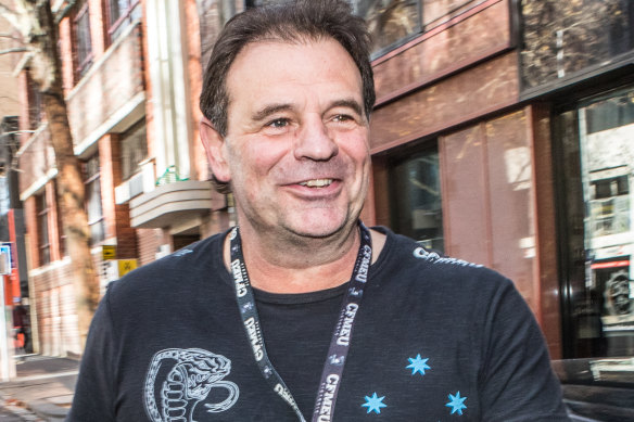 CFMEU boss John Setka leaves the ACTU office after meeting with Sally McManus.
