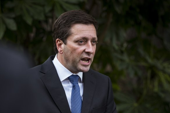 Opposition Leader Matthew Guy says the road map “is too harsh for too long”. 
