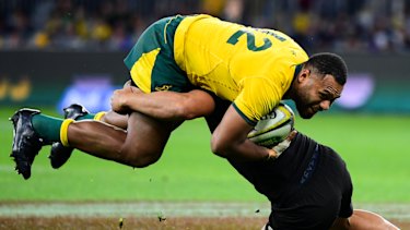 Samu Kerevi was outstanding for the Wallabies. 