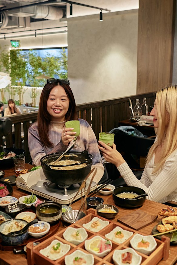 Groups can dine together but order from five different eateries.