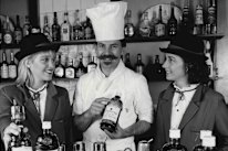 Rudi Dietz at a 1984 Tanqueray Gin promotion at Stuyvesant’s House.