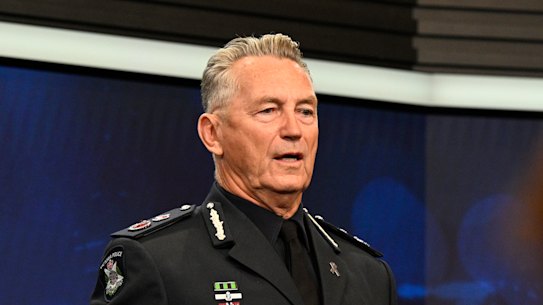 Victoria Police Commissioner Mike Bush speaks to the media about the nightclub firebombings.