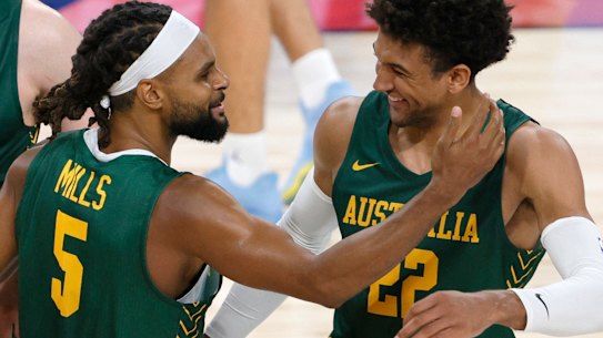 Patty Mills and Matisse Thybulle starred for the Boomers