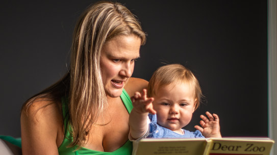 Tash Godfrey - pictured with her one-year-old daughter Izzy - became a solo parent after discovering she had fertility issues.