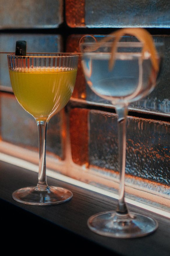 Cocktails at Bar Selecta incorporate Japanese ingredients.