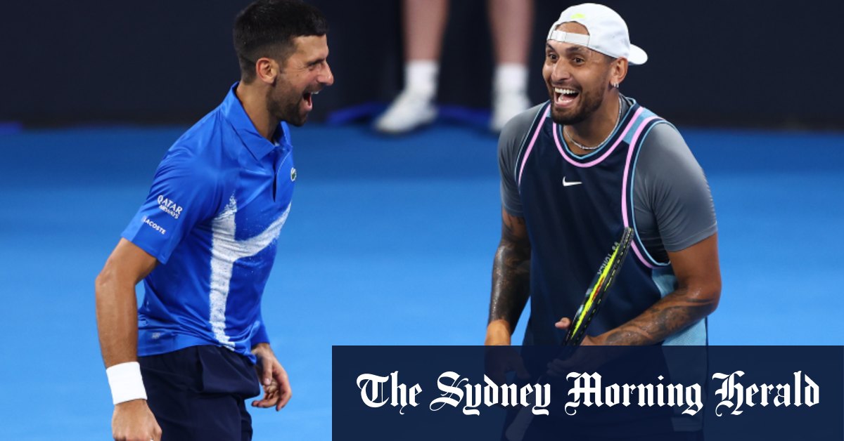 Kyrgios hails ‘iconic Novak moment’ in popular doubles win