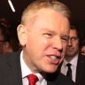 NZ Prime Minister Chris Hipkins greets supporters at the launch of Labour’s election campaign on Saturday.
