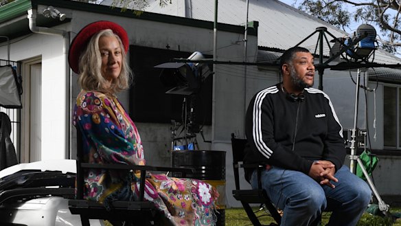 Jane Seymour and director Michael Budd on the set of Ruby’s Choice.