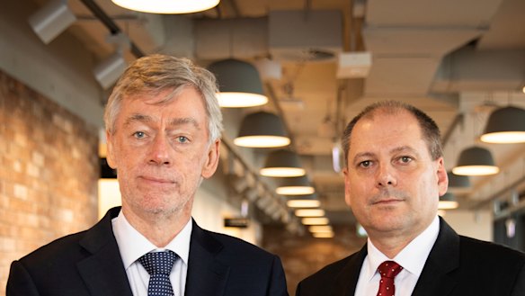 Westpac chairman Lindsay Maxsted and new acting CEO Peter King.