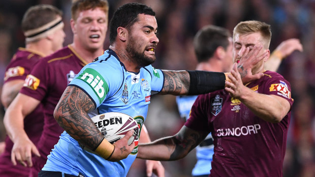 Big performer: Andrew Fifita was immense for the Blues in game one in 2017