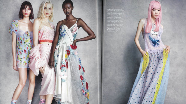 The Vogue Australia fashion shoot shot by Demarchelier in the April issue.