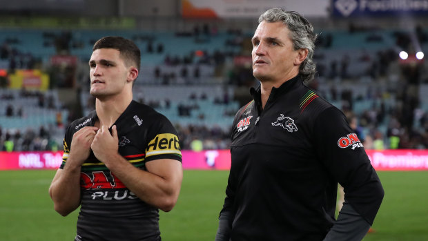 Nathan and Ivan Cleary after the grand final.