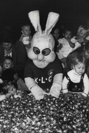 Reggie Rabbit, the mascot of South Sydney Leagues Club. 