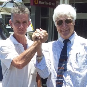 Bob Katter MP with Tony Snell from Innisfail Taxis.